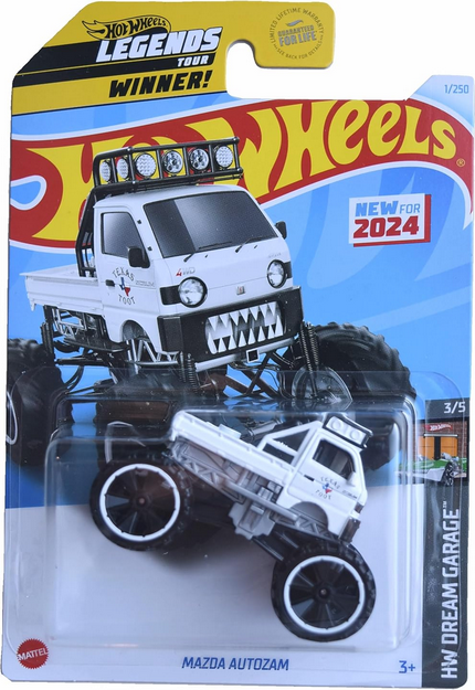 Hot Wheels Mazda Autozam [White] 1/250 HW Dream Garage 3/5
