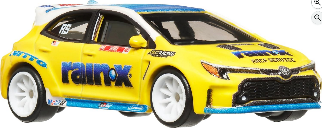 Hot Wheels Premium Toyota Corolla GR Car Culture Collectible Slide Street Vehicle with Real Riders Tires