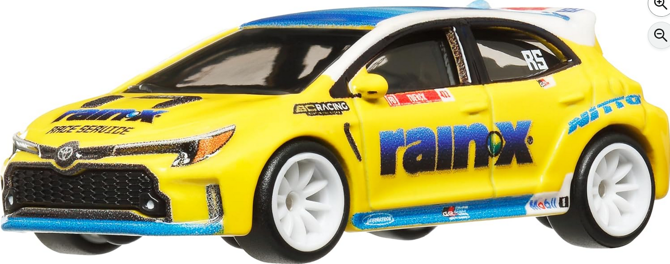 Hot Wheels Premium Toyota Corolla GR Car Culture Collectible Slide Street Vehicle with Real Riders Tires