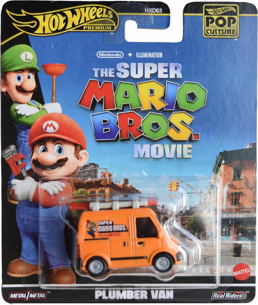 Hot Wheels Premium The Super Mario Bros. Movie Plumber Van, Pop Culture
