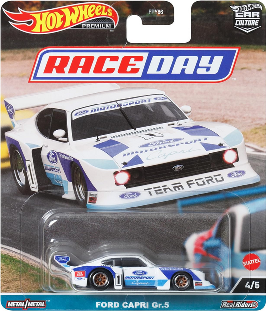 Hot Wheels Premium Ford Capri Gr.5 Race Day Car Culture 4/5