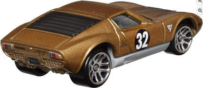 Hot Wheels 1971 Lamborghini Miura SV (Gold), Vintage Racing Club 4/6