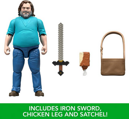 Mattel - Minecraft Movie 4'' Steve Figure with Accessories - Collectibles - Multicolor
