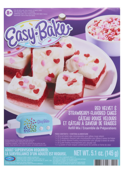Easy-Bake Ultimate Oven Toy Red Velvet and Strawberry Cakes Refill Mix