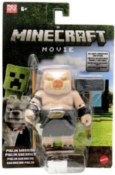 Mattel Minecraft Action Figure & Accessories Set, Piglin Warrior Posable Character Collectible Inspired by a Minecraft Movie, 3.25-inch Scale