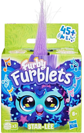 Furby Furblet Star-Lee Mini Friend Electronic Plush Toy [45+ Sounds & Music]