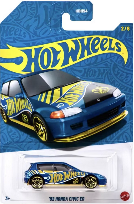 Hot Wheels 1992 Honda Civic EG Pearl & Chrome 58th Anniversary