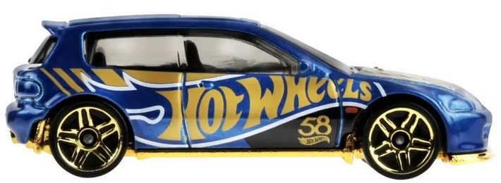 Hot Wheels 1992 Honda Civic EG Pearl & Chrome 58th Anniversary