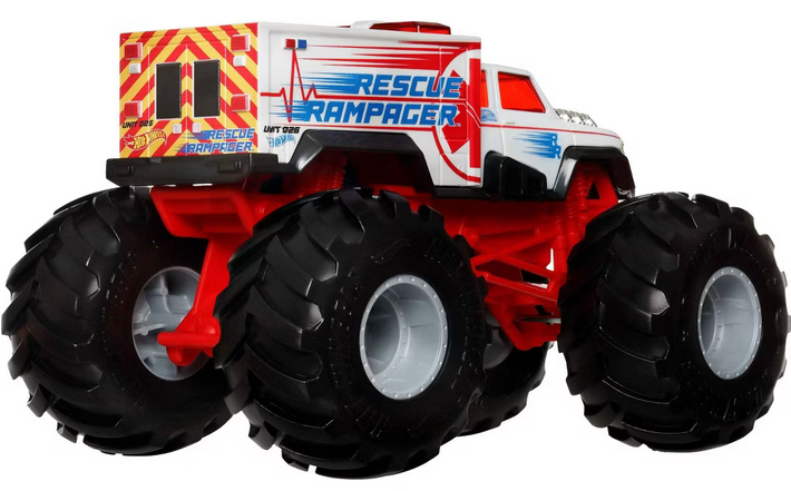 Hot Wheels Monster Truck Ambulance Toy Vehicle 1:24 Scale