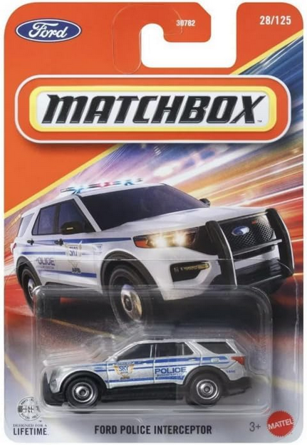 Matchbox Ford Police Interceptor SUV [Silver] 28/125