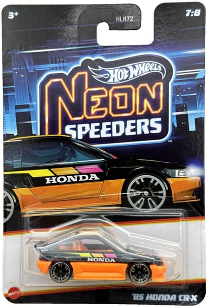 Hot Wheels Neon Speeder '85 Honda CR-X [Black & Orange] 7/8