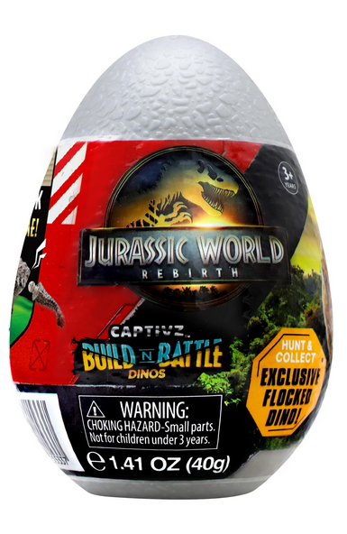 Jurassic World Rebirth Captivz Slime Egg Dinosaur Collectible Flocked Exclusive Ages 3+
