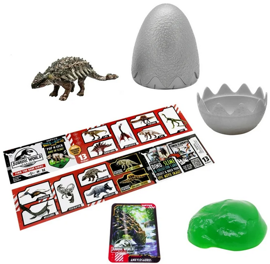 Jurassic World Rebirth Captivz Slime Egg Dinosaur Collectible Flocked Exclusive Ages 3+