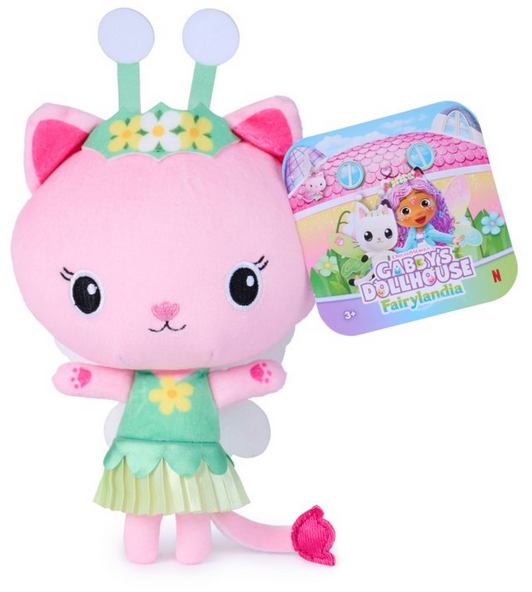 Gabby’s Dollhouse Fairylandia Kitty Fairy 6-inch Plush Toy, for Ages 3 and up