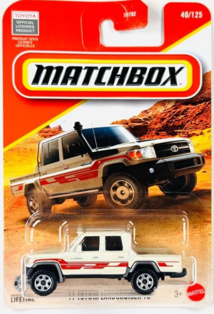 Matchbox '17 Toyota Landcruiser 78 [White] 40/125 1:64 Scale