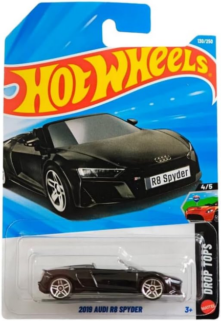 Hot Wheels 2019 Audi R8 Spyder [Black]  130/250 Drop Tops 4/5