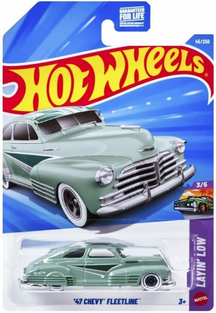 Hot Wheels '47 Chevy Fleetline Mint Green 45/250 Layin Low 3/5