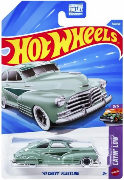 Hot Wheels '47 Chevy Fleetline Mint Green 45/250 Layin Low 3/5