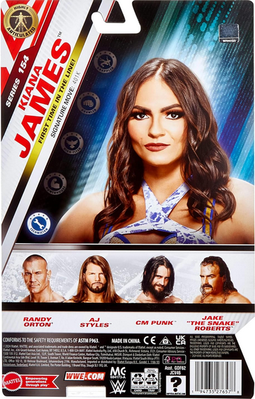 Mattel WWE Kiana James Action Figure, Main Event Series #154 6-inch Collectible with 10 Articulation Points & Life-Like Look