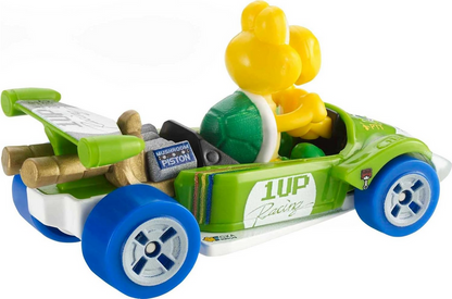 Hot Wheels Mario Kart Characters and Karts as 1:64 Die-Cast Cars, Koopa Troopa/Circuit Special Vehicle
