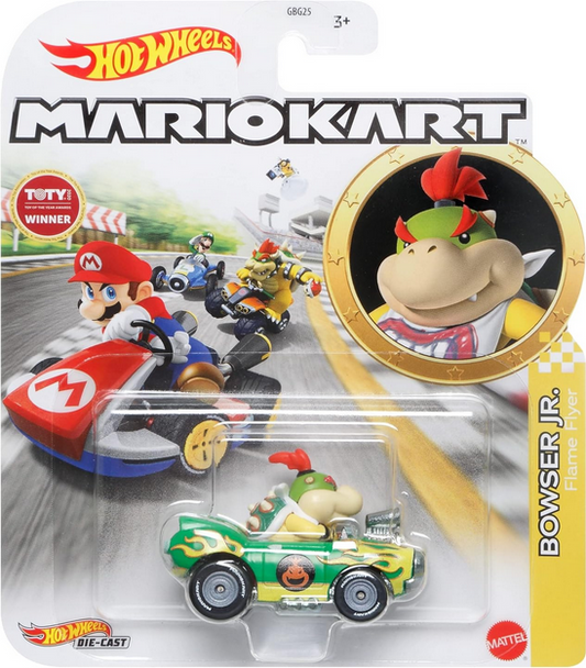 Hot Wheels Mario Kart Bowser Jr. Flame Flyer 1:64 Scale Die-Cast