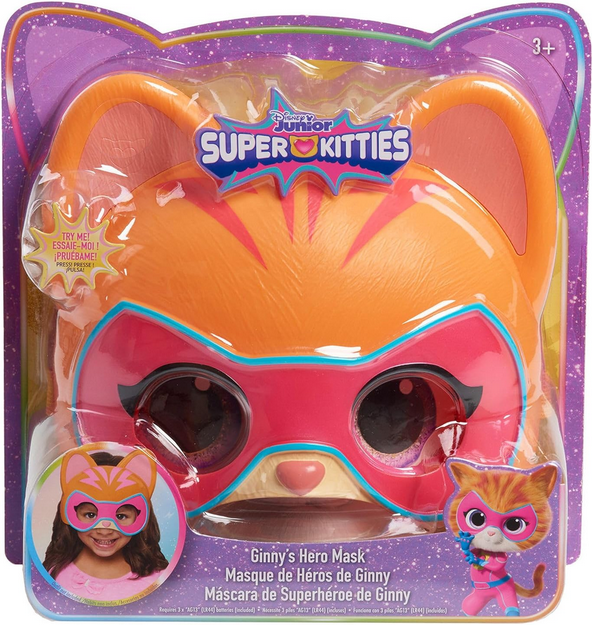 Disney Junior SuperKitties Hero Mask - Ginny, Kids Toys for Ages 3 Up by Just Play
