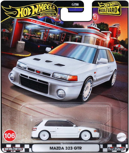 Hot Wheels Boulevard Mazda 323 GTR 1:64 Scale Die-Cast Car, White
