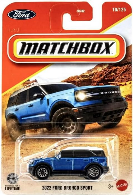 Matchbox 2022 Ford Bronco Sport [Blue] 10/125, 1:64 Scale Diecast Toy Vehicle