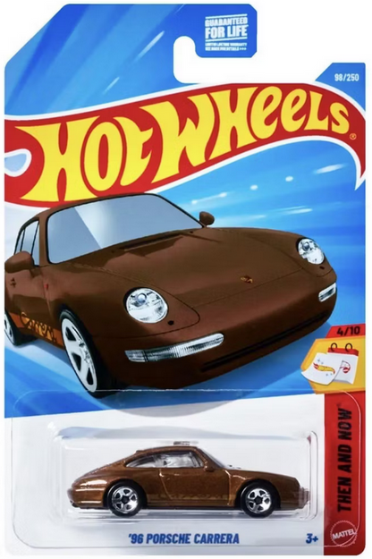 Hot Wheels 1996 Porsche Carrera Brown 98/250 Then and Now 4/10