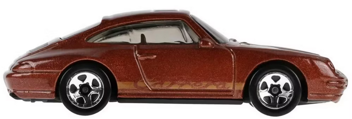 Hot Wheels 1996 Porsche Carrera Brown 98/250 Then and Now 4/10