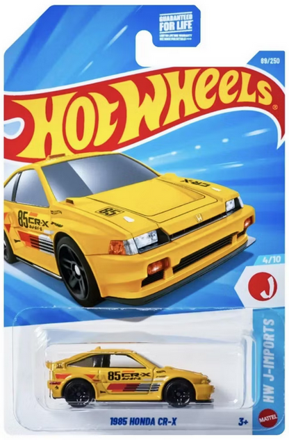 Hot Wheels 1985 Honda CR-X Yellow 89/250 HW J-Imports 4/10