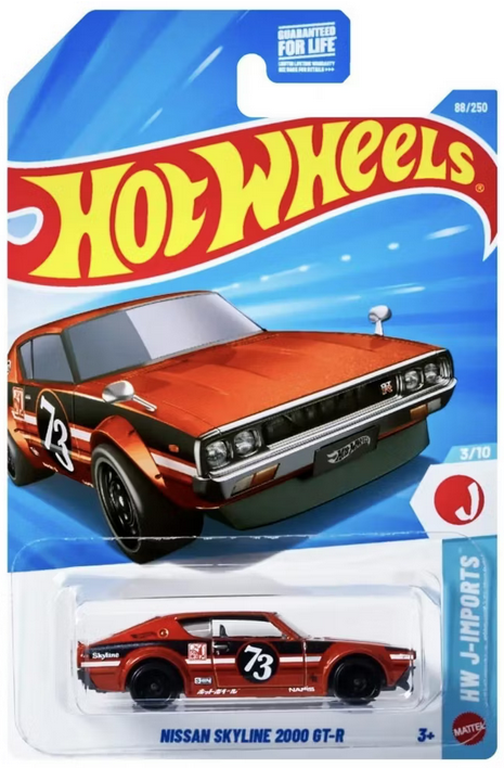 Hot Wheels Nissan Skyline 2000 GT-R (Orange) 88/250 HW J-Imports 3/10