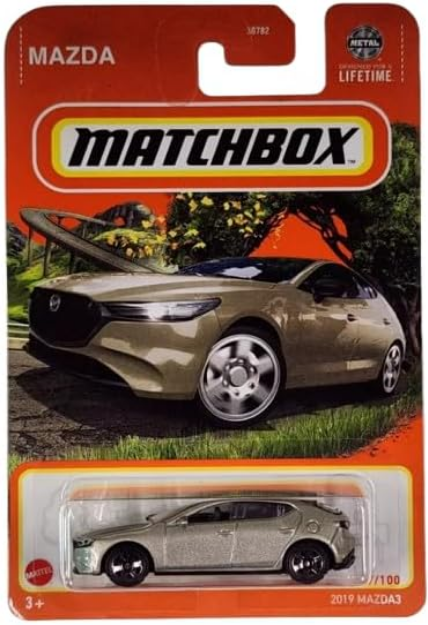 Matchbox 2019 Mazda3, White Gold, 77/100, 1:64 Scale Diecast