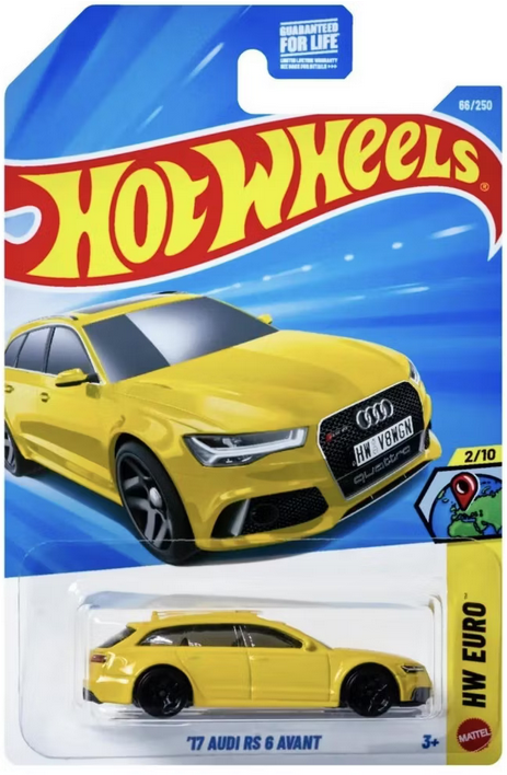 Hot Wheels 2017 Audi RS 6 Avant HW Euro 2/10 Yellow