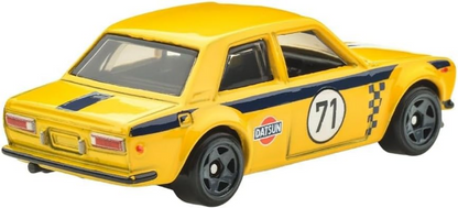 Hot Wheels Silver Series Rally Racers '71 Datsun 510 [Yellow] 4/5, 1:64 Scale Diecast Toy Vehicle