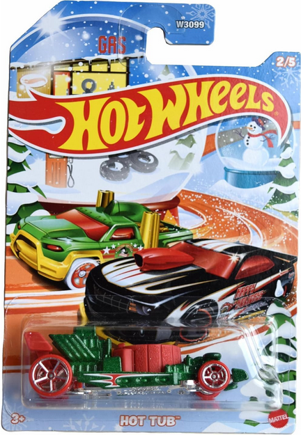 Hot Wheels Hot Tub, Holiday Card 2/5 [Green/red]