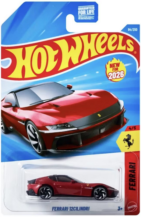 Hot Wheels Ferrari 12Cilindri Ferrari  Maroon 94/250 Ferrari 4/5