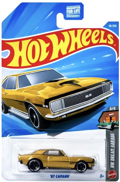 Hot Wheels 1967 Camaro Gold 56/250 HW Dream Garage 3/5