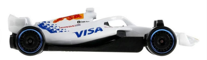 Hot Wheels VISA Cash APP Racing Bulls Formula One Team [White] 68/250 Fomula 1 2/5 1:64 Scale