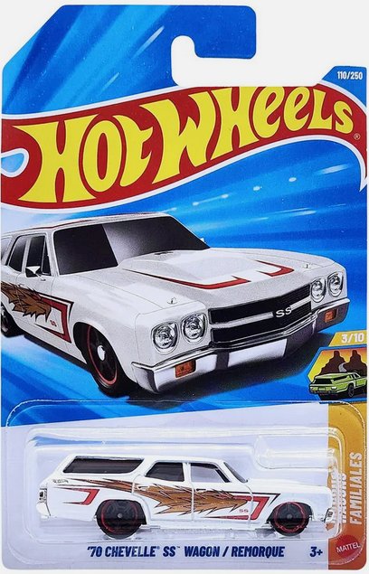 Hot Wheels '70 Chevelle SS Wagon [White] 110/250 Wagons 3/10 1:64 Scale