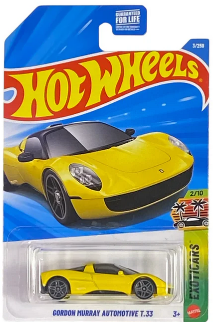 Hot Wheels Gordon Murray Automotive T.33 Yellow 3/250  Exoticars 2/10