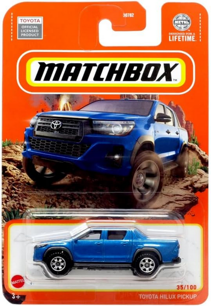 Matchbox Toyota Hilux Pickup Truck [Blue] 35/100 1:64 Scale