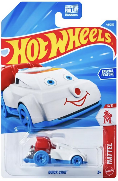 Hot Wheels Quick Chat White 49/250 Mattel 3/5 Special Features