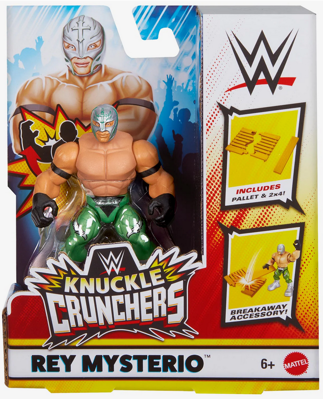 WWE Wrestling Knuckle Crunchers Rey Mysterio Action Figure