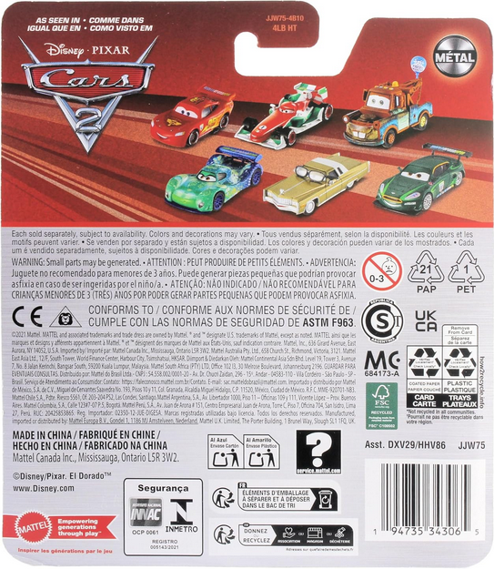 Disney Cars Swedish Race Car Flash Nilsson  1:55 Scale Diecast