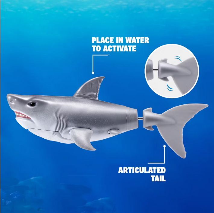 Robo Alive Robotic Swimming Shark Grey