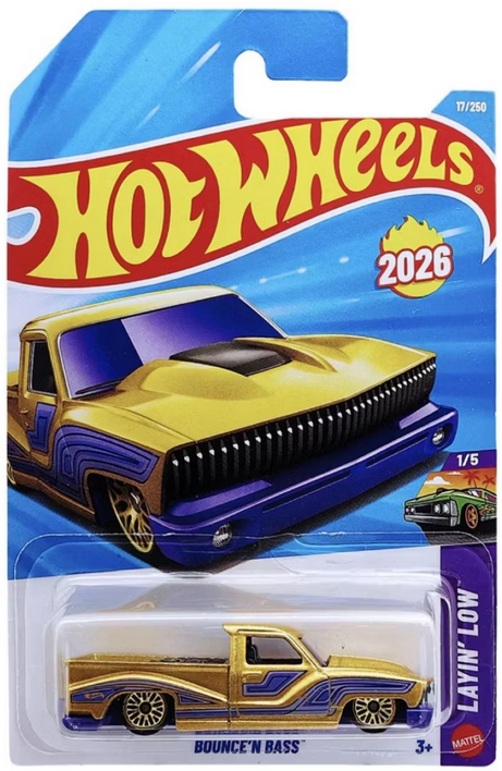 Hot Wheels Bounce 'N Bass  Gold 17/250 Layin' Low 1/5