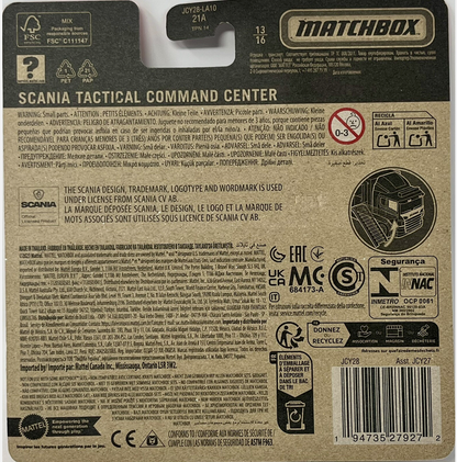 Matchbox Working Rigs Scania Tactical Command Center 13/16