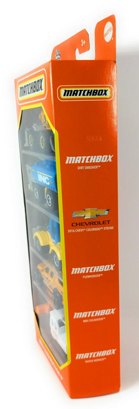 Matchbox MBX Construction VII Play Vehicles, 5 Pack