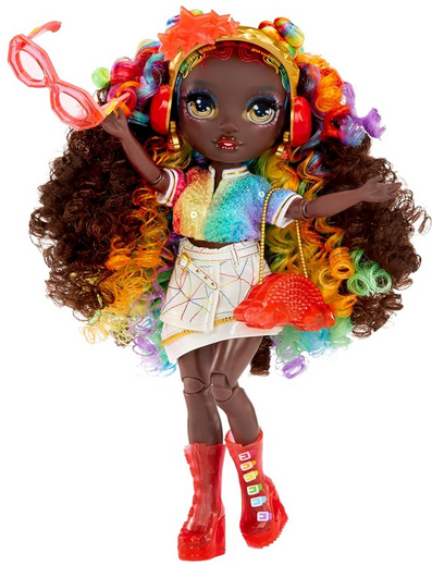 Rainbow High Creative Crystals Iris - Rainbow 11” Fashion Doll with Crystal Accessory Make It Kit, Ring for You, DIY, Crafts, Resin Play, Kids Gift 8+